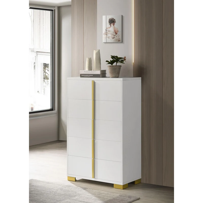 Coaster Furniture Marceline 222935 5-Drawer Bedroom Chest - White
