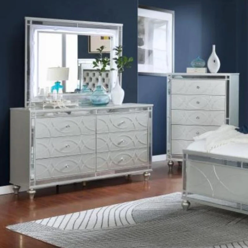Coaster Furniture Gunnison 223214 Dresser Mirror - Silver Metallic