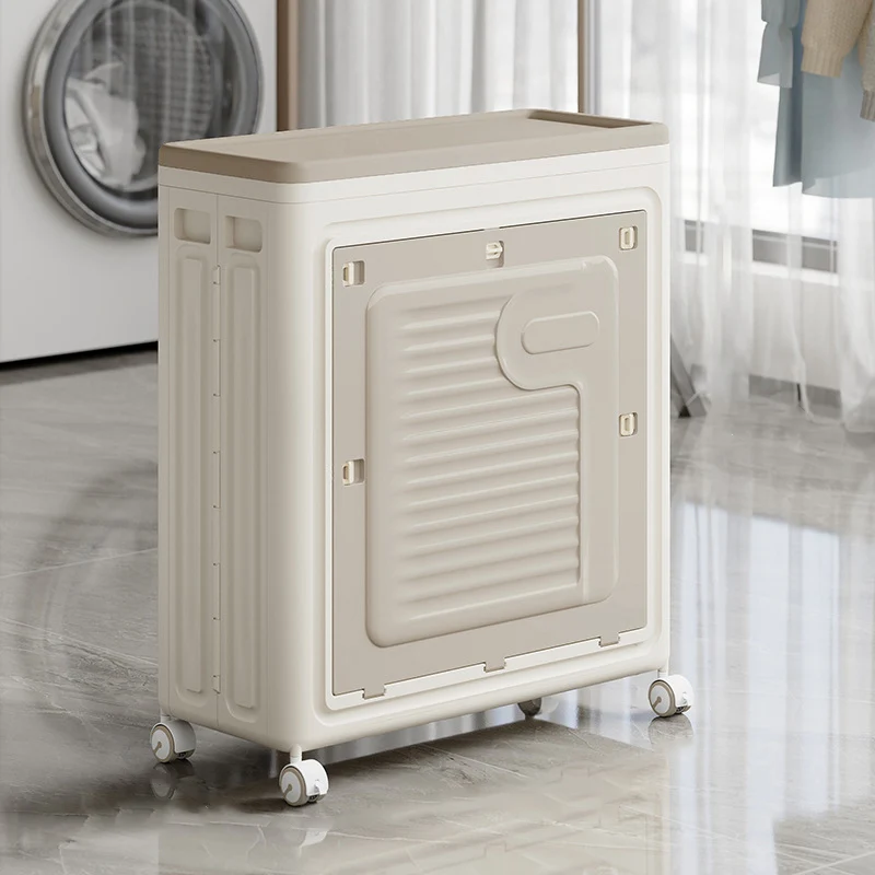Contemporary Nordic Foldable Clothes Storage Cabinet Full PP Side Table 1 - Storage For Living Room