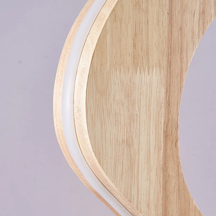 Contemporary Creative Oak & Acrylic Wavy LED Standing Floor Lamp For Living Room And Bedroom