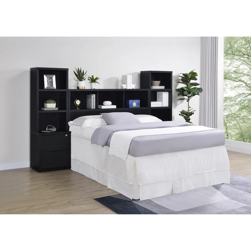 Coaster Furniture Westpark 315851Q 49-inch Queen Bookcase Headboard - Black