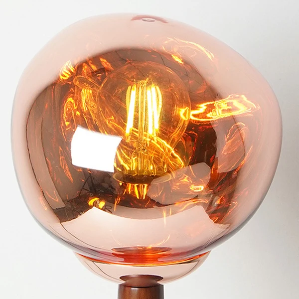 Contemporary Scandinavian Lava Irregular Round Solid Wood Acrylic 1 - Light Table Lamp For Living Room