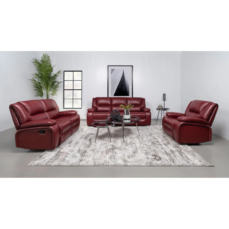 Coaster Furniture Camila 610241 Upholstered Motion Reclining Sofa - Red