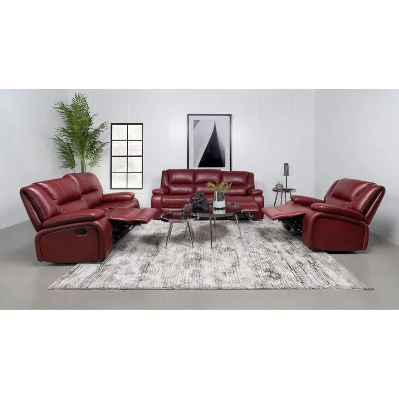 Coaster Furniture Camila 610241 Upholstered Motion Reclining Sofa - Red