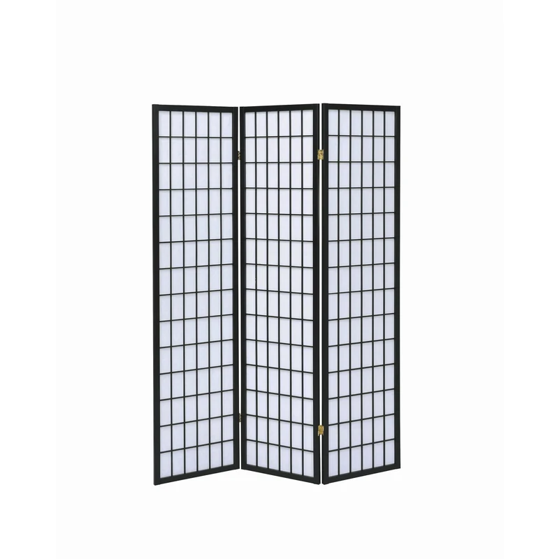 Coaster Furniture Carrie 4622 3-Panel Room Divider Folding Shoji Screen - Black