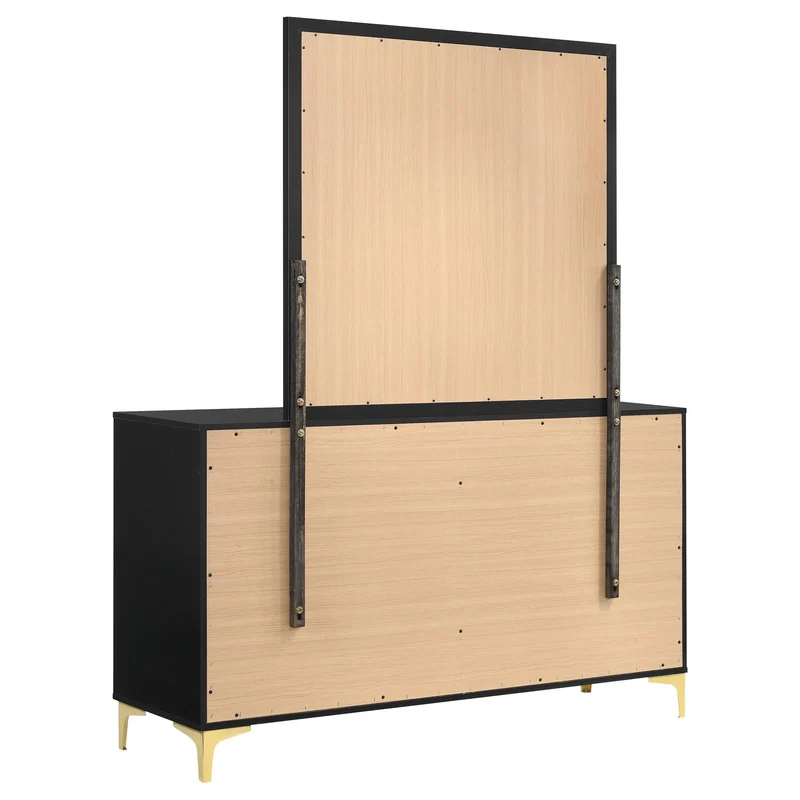 Coaster Furniture Kendall 224453M 6-Drawer Dresser with Mirror - Black