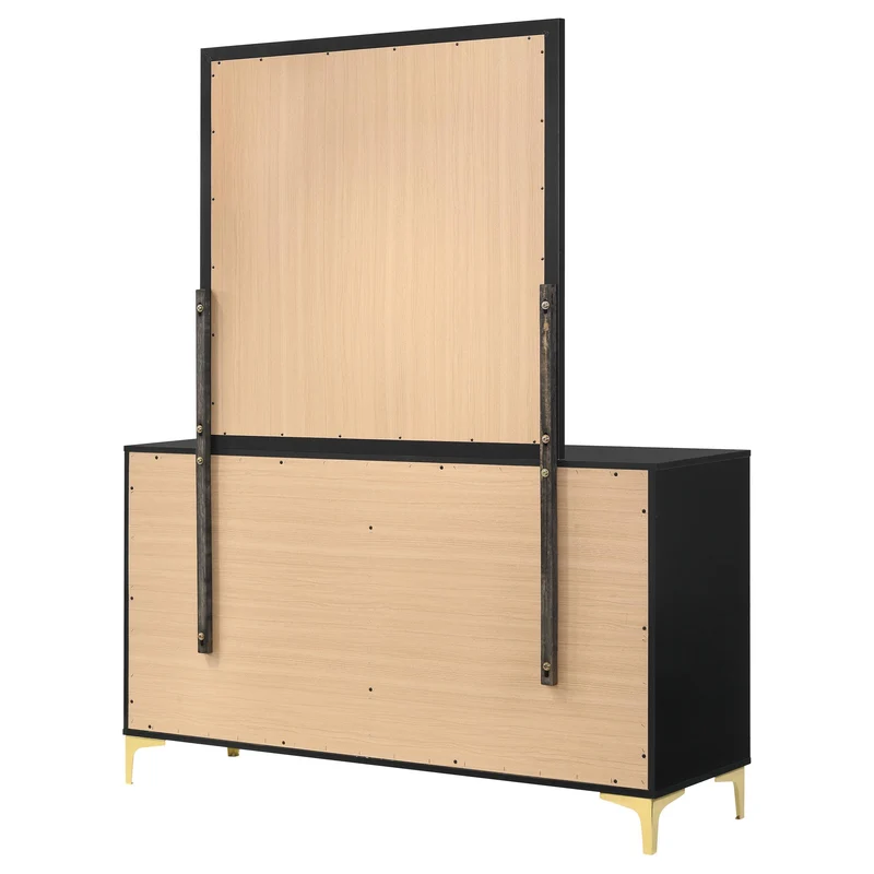 Coaster Furniture Kendall 224453M 6-Drawer Dresser with Mirror - Black