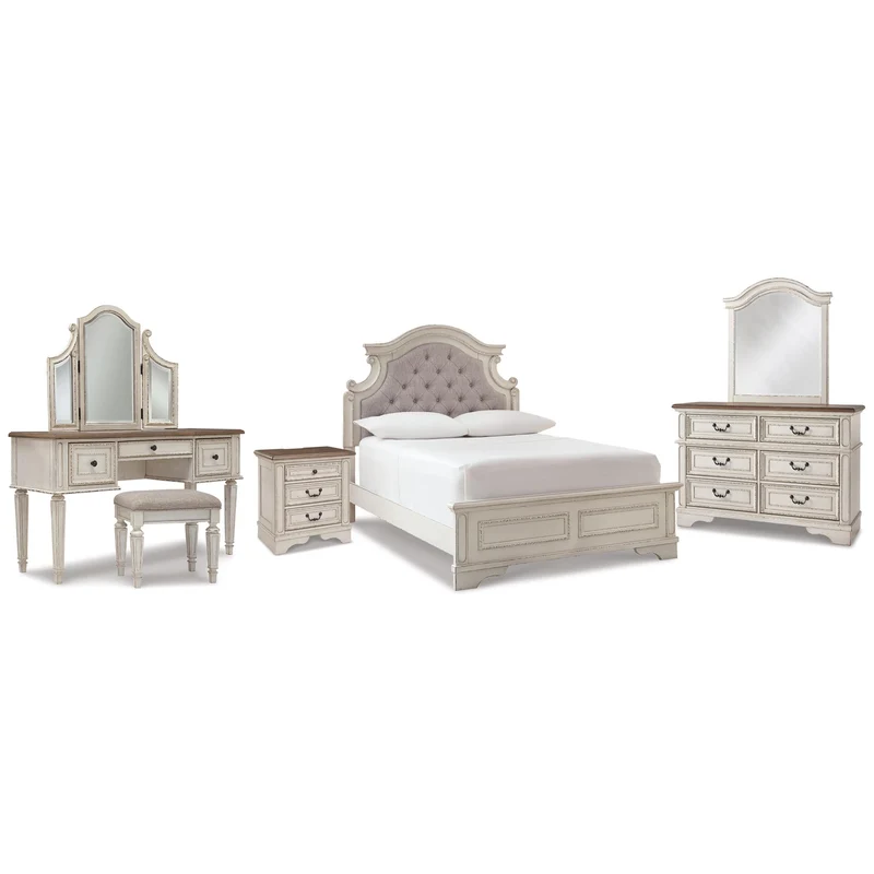 Signature Design by Ashley Realyn B743B27 7 pc Full Panel Bedroom Set