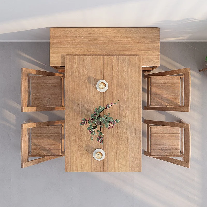 Mesa de comedor multifunción plegable y expandible con gabinete de diseño de almacenamiento oculto