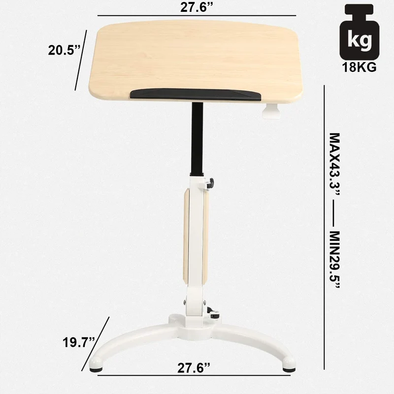 Escritorio de pie movible plegable, mesa de cama sobre la cama, mesa auxiliar del sofá