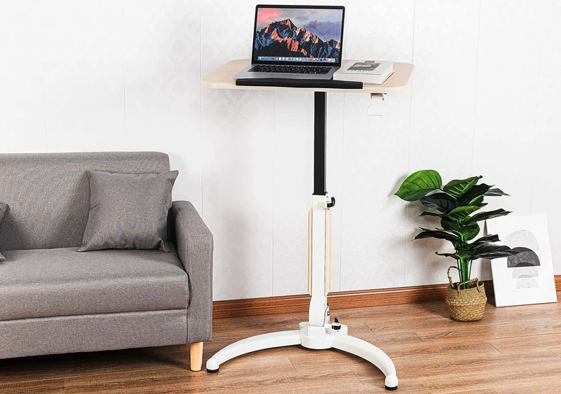 Escritorio de pie movible plegable, mesa de cama sobre la cama, mesa auxiliar del sofá