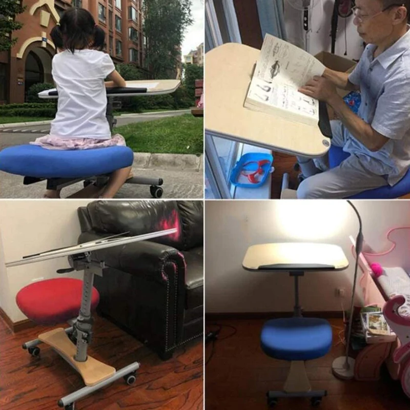 Mesa de estudio móvil y ajustable para niños Estación de trabajo móvil para adultos