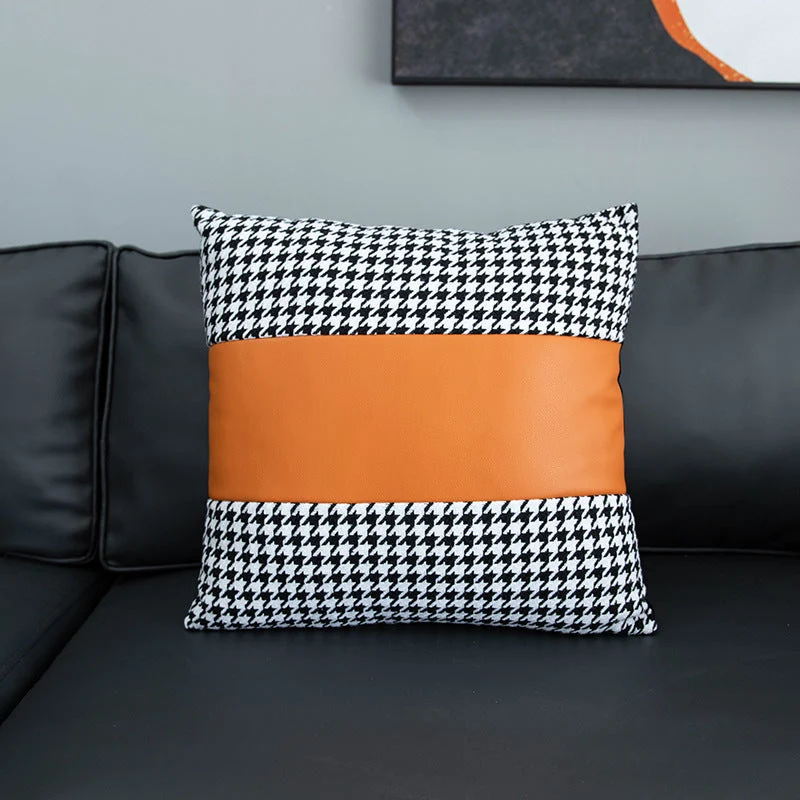 Fundas de almohada de imitación de cuero 18x18 pulgadas / 45X45cm Juego de 6