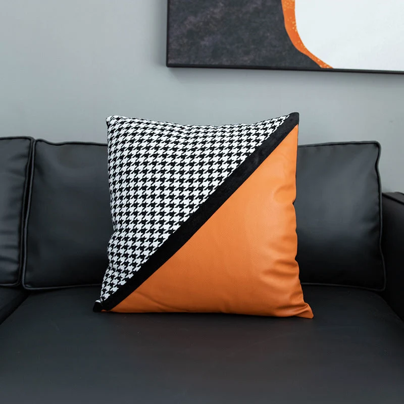 Fundas de almohada de imitación de cuero 18x18 pulgadas / 45X45cm Juego de 6