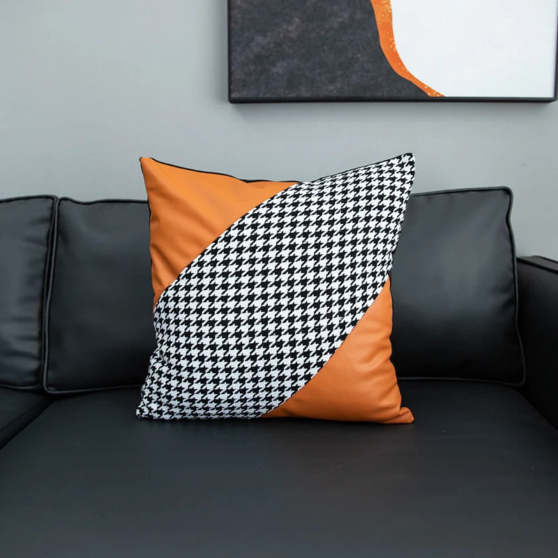 Fundas de almohada de imitación de cuero 18x18 pulgadas / 45X45cm Juego de 6