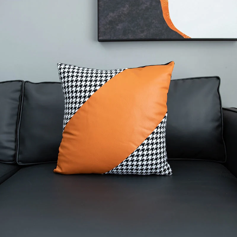 Fundas de almohada de imitación de cuero 18x18 pulgadas / 45X45cm Juego de 6