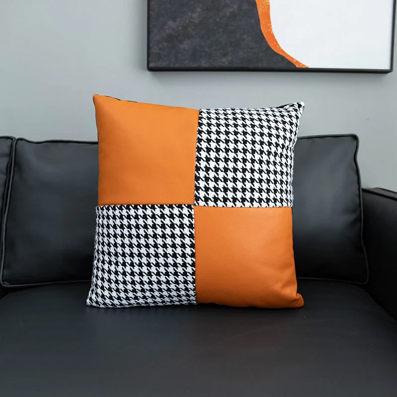 Fundas de almohada de imitación de cuero 18x18 pulgadas / 45X45cm Juego de 6