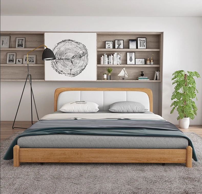 Sofá cama convertible moderno con estructura de madera maciza y almacenamiento debajo