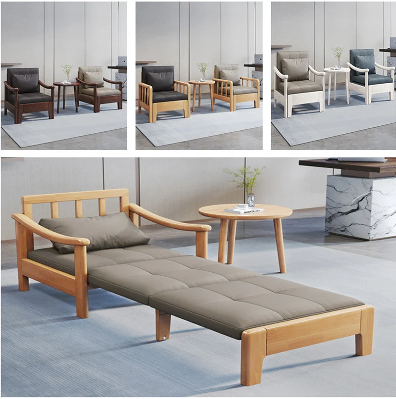Sofá cama 2 en 1 de madera maciza Love Seat Sleeper