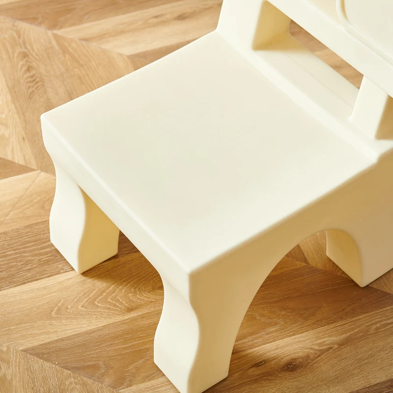 Contemporary Nordic Plastic Square Low Stool For Kids Bedroom & Living Room