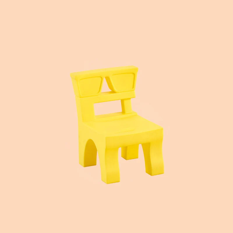 Contemporary Nordic Plastic Square Low Stool For Kids Bedroom & Living Room