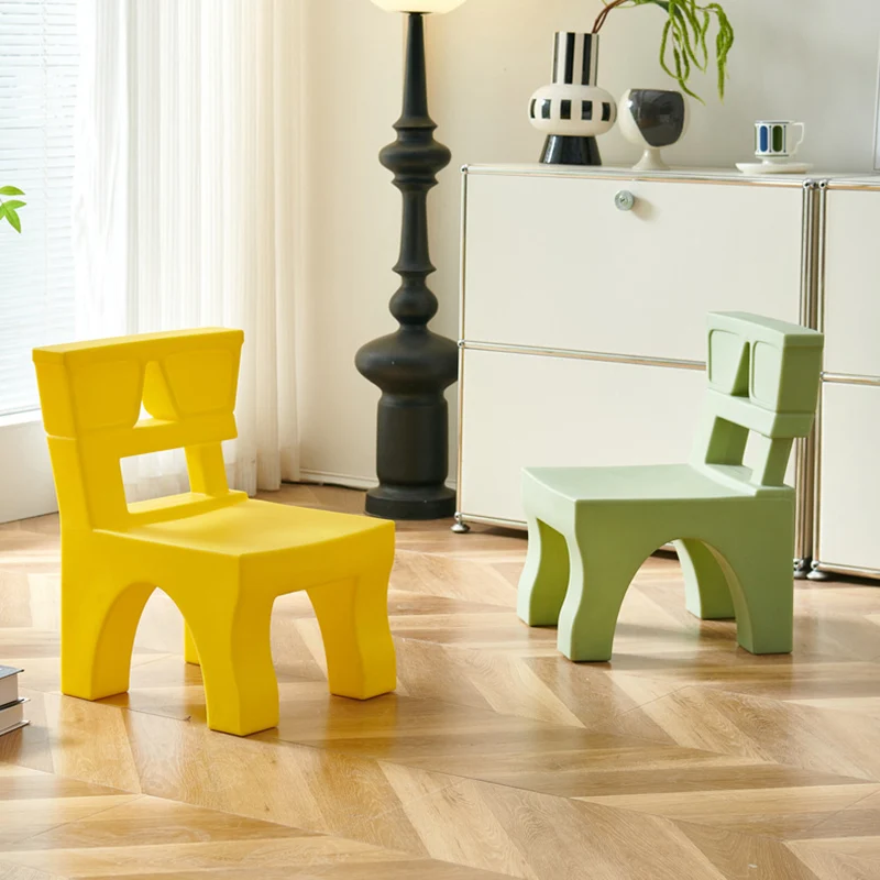 Contemporary Nordic Plastic Square Low Stool For Kids Bedroom & Living Room