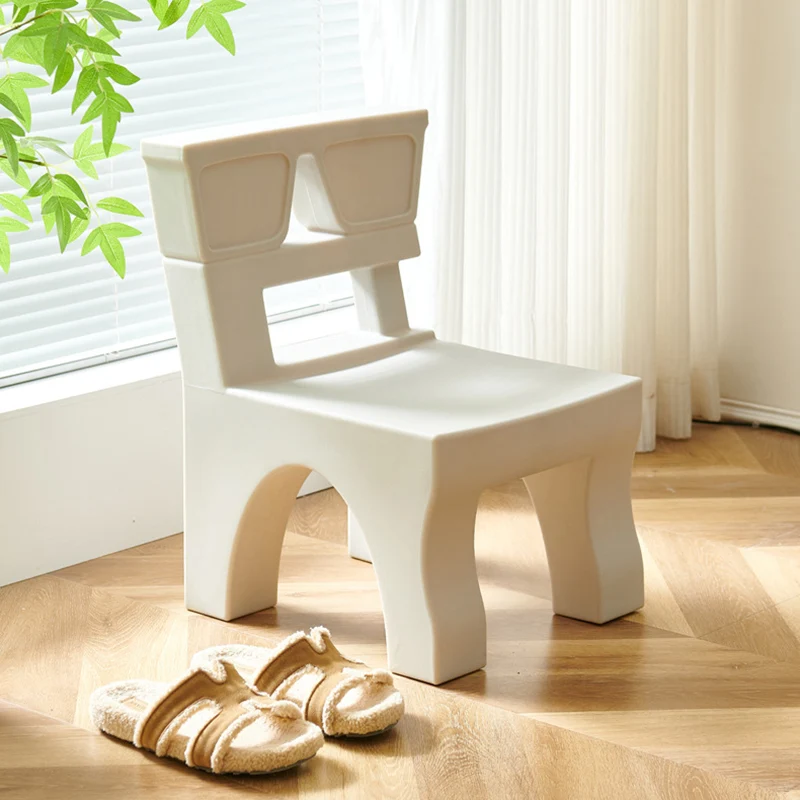 Contemporary Nordic Plastic Square Low Stool For Kids Bedroom & Living Room
