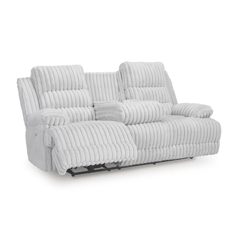 Signature Design by Ashley Rhines Falls PC4280499 Reclining Power Sofa with Drop Down Table