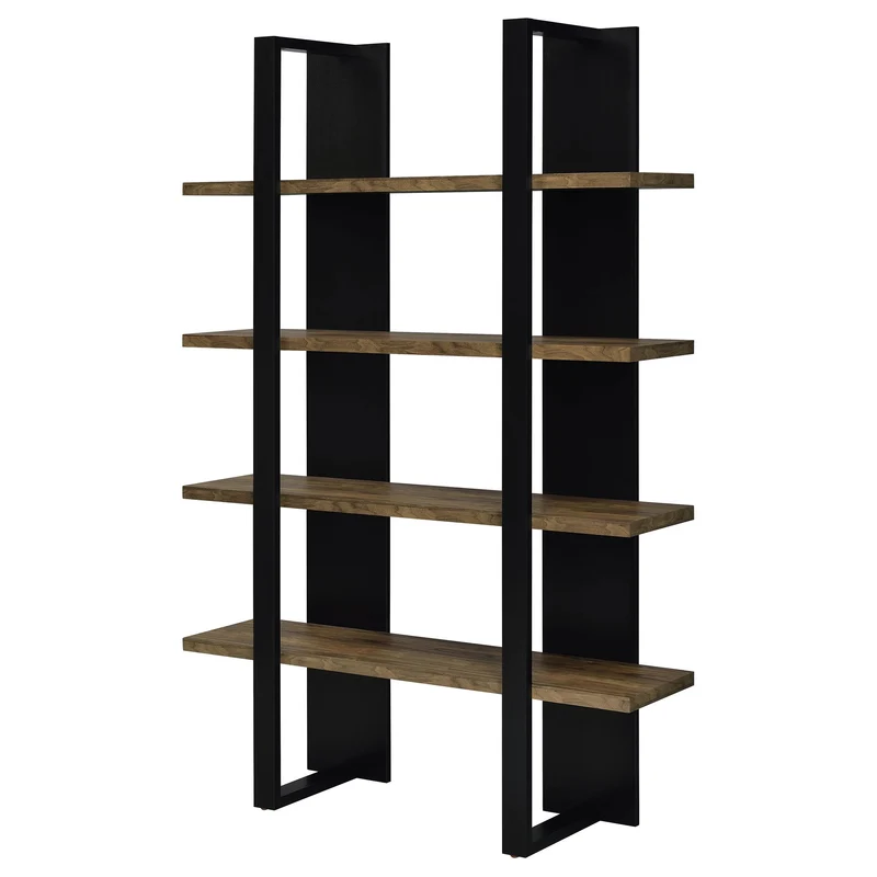 Coaster Furniture Danbrook 882036 71-inch 4-shelf Bookshelf - Black and Aged Walnut