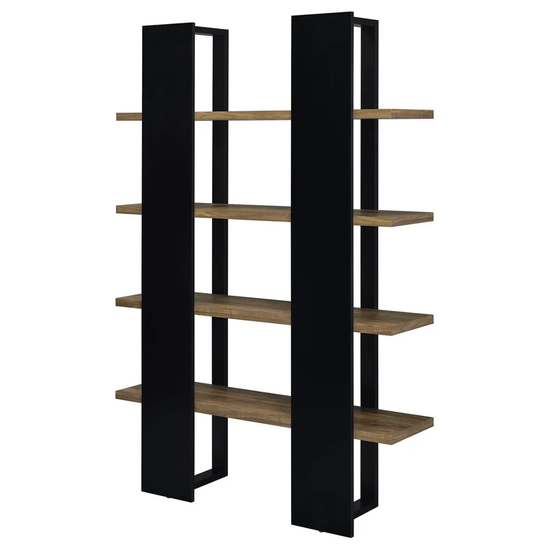 Coaster Furniture Danbrook 882036 71-inch 4-shelf Bookshelf - Black and Aged Walnut