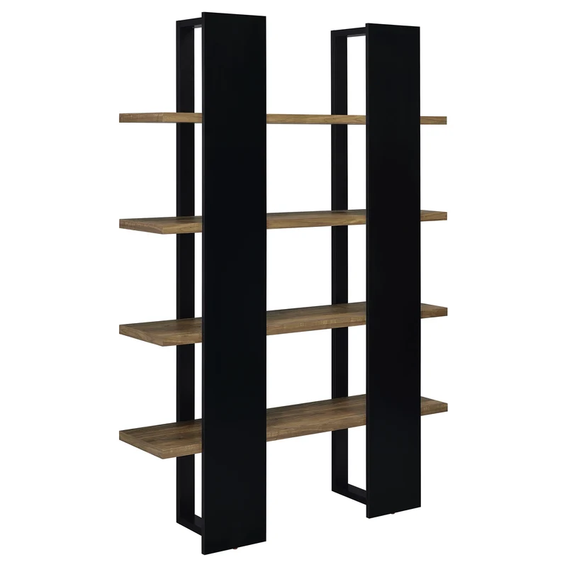 Coaster Furniture Danbrook 882036 71-inch 4-shelf Bookshelf - Black and Aged Walnut