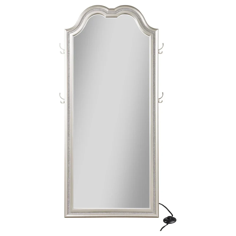 Coaster Furniture Evangeline 223400 Full Length LED Light Floor Mirror - Silver Oak
