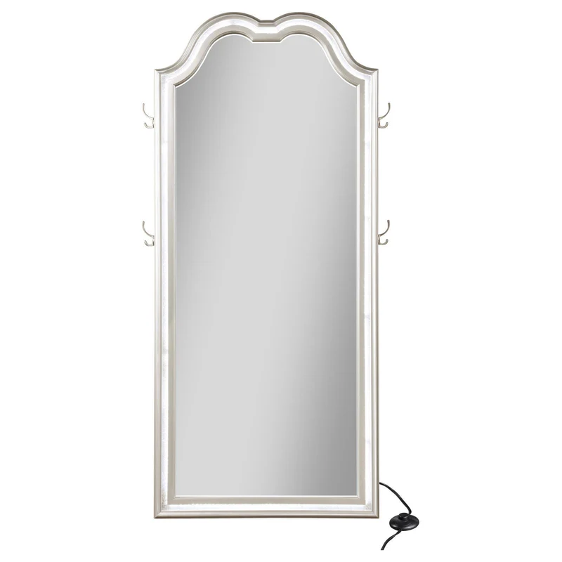 Coaster Furniture Evangeline 223400 Full Length LED Light Floor Mirror - Silver Oak