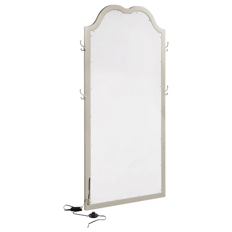 Coaster Furniture Evangeline 223400 Full Length LED Light Floor Mirror - Silver Oak