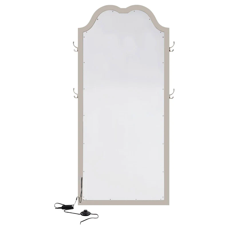 Coaster Furniture Evangeline 223400 Full Length LED Light Floor Mirror - Silver Oak