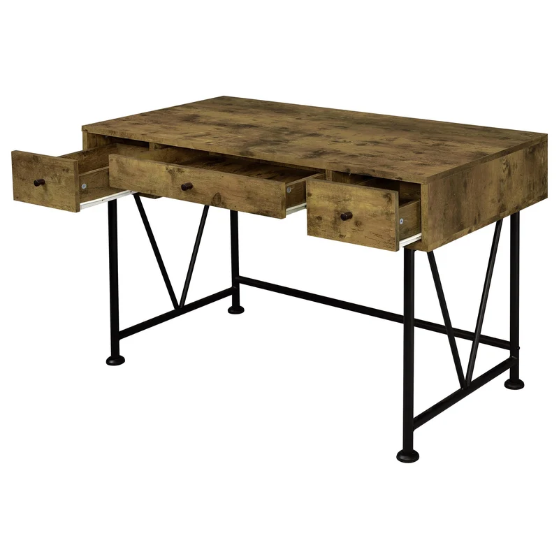 Coaster Furniture Analiese 801541 47-inch 3-Drawer Writing Desk - Rustic Nutmeg