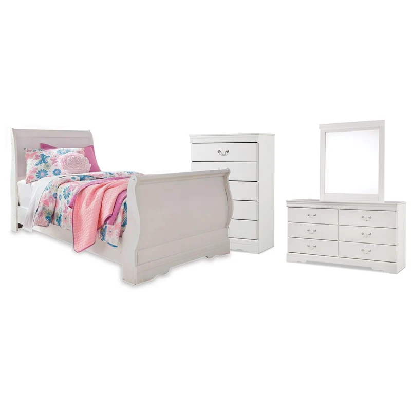 Signature Design by Ashley Anarasia B129B21 6 pc Twin Sleigh Bedroom Set