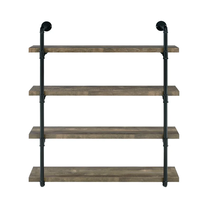 Coaster Furniture Elmcrest 804417 39-inch 4-shelf Wall Bookshelf - Rustic Oak
