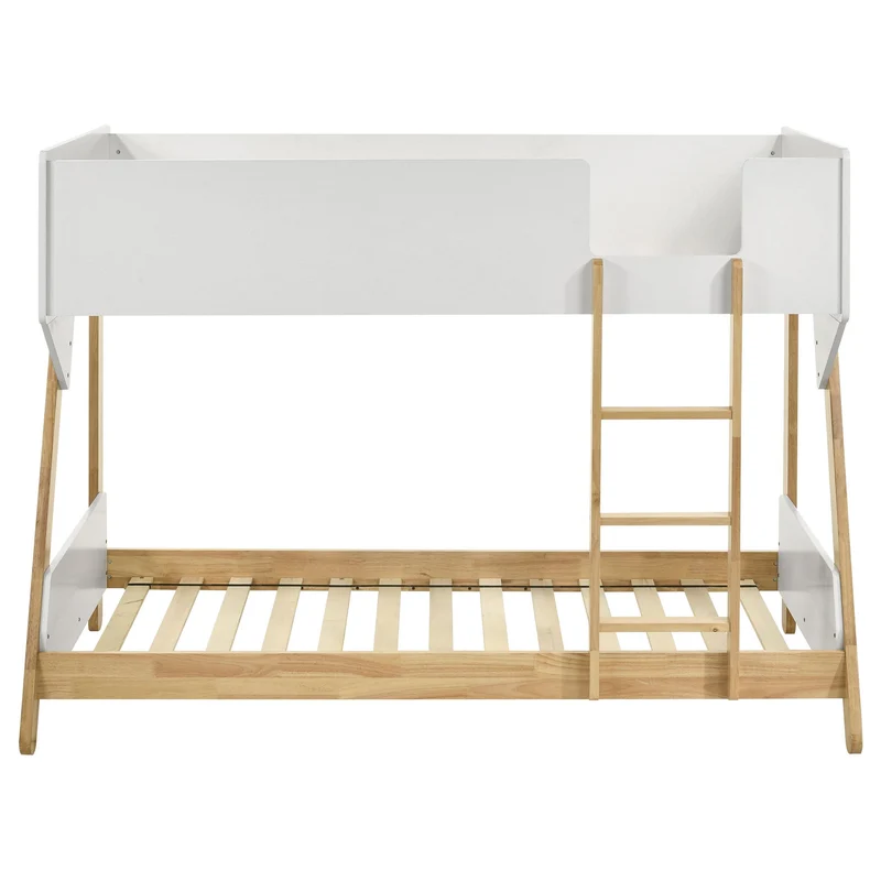 Coaster Furniture Wyatt 460510 Wood Twin Over Twin Bunk Bed - White and Natural