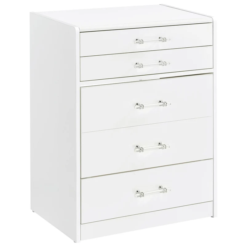 Coaster Furniture Danbury 930208 3-Drawer Makeup Vanity & Stool - Set White High Gloss