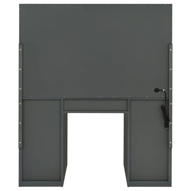 Coaster Furniture Acena 931145 7-Drawer Vanity Set with Lighting - Grey High Gloss