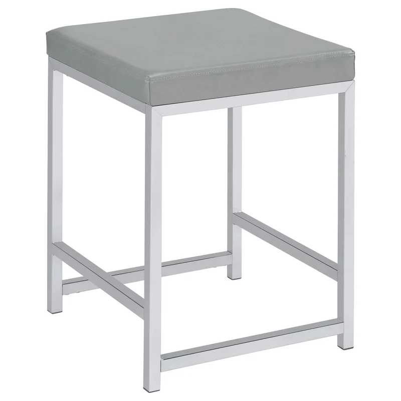 Coaster Furniture Umbridge 935933 Upholstered Square Padded Cushion Vanity Stool
