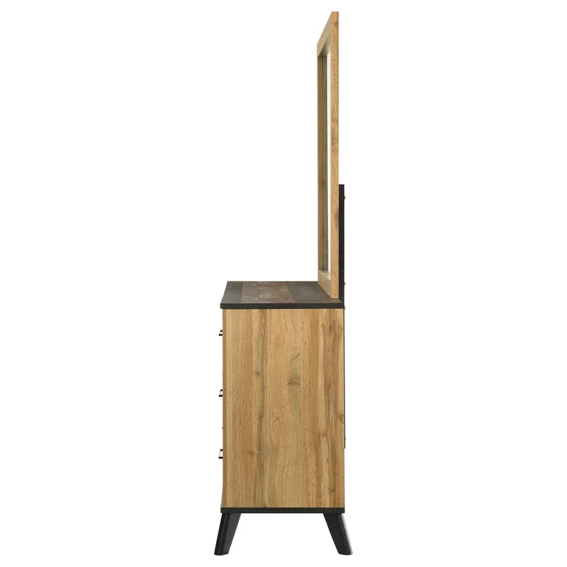 Coaster Furniture Kaywood 225003M 6-Drawer Dresser and Mirror - Natural Pine