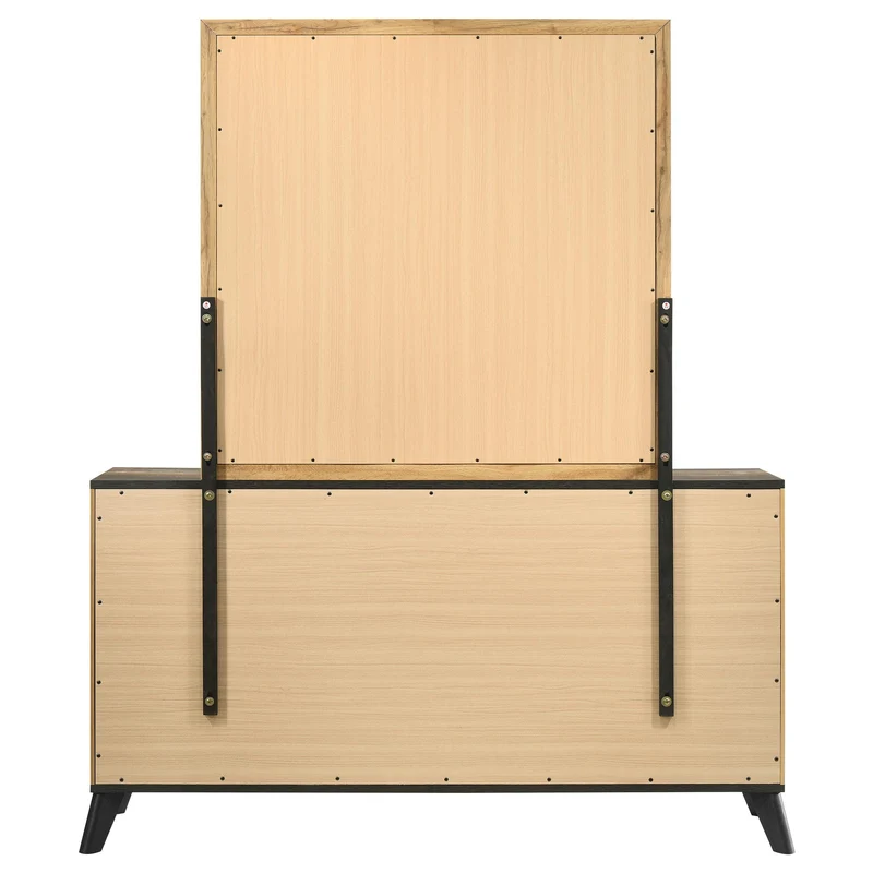 Coaster Furniture Kaywood 225003M 6-Drawer Dresser and Mirror - Natural Pine