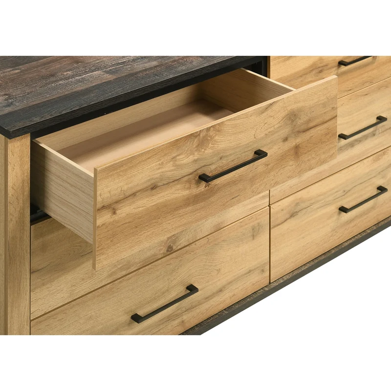 Coaster Furniture Kaywood 225003 6-Drawer Dresser Cabinet - Natural Pine