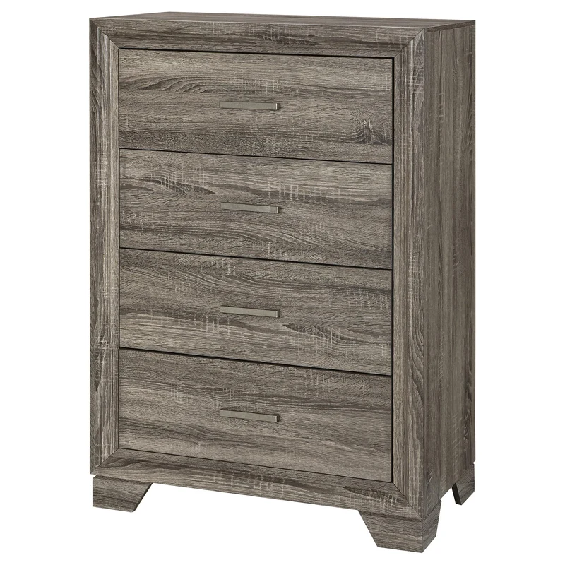 Coaster Furniture Wright 223345 4-Drawer Chest of Drawers - Brown Oak