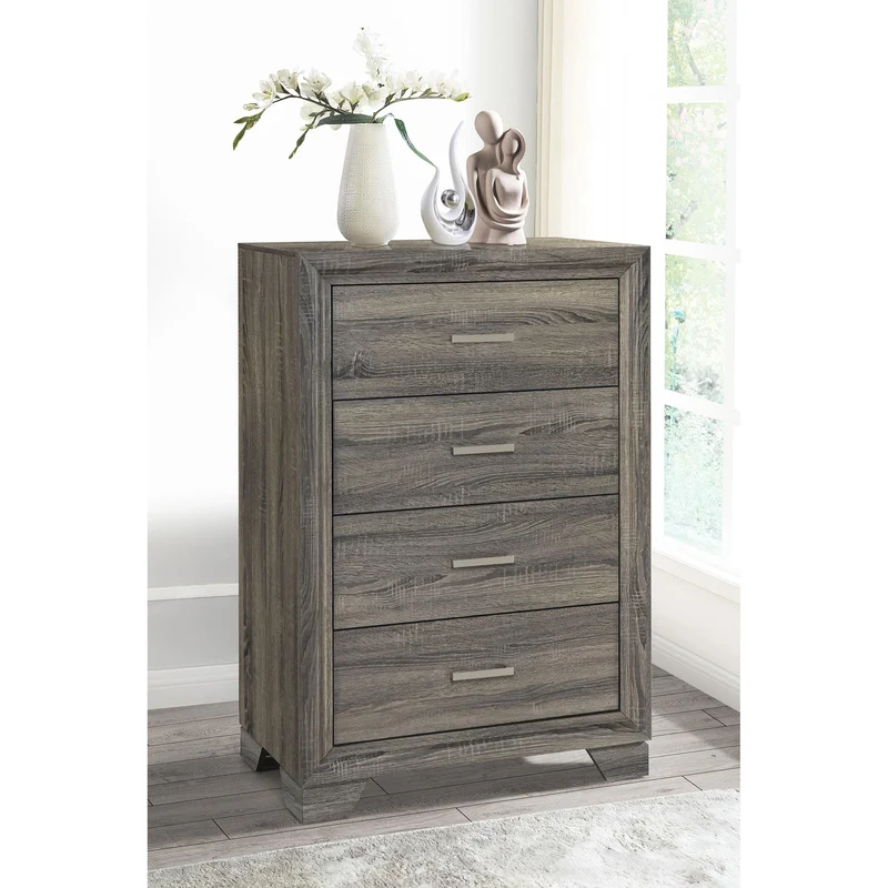 Coaster Furniture Wright 223345 4-Drawer Chest of Drawers - Brown Oak
