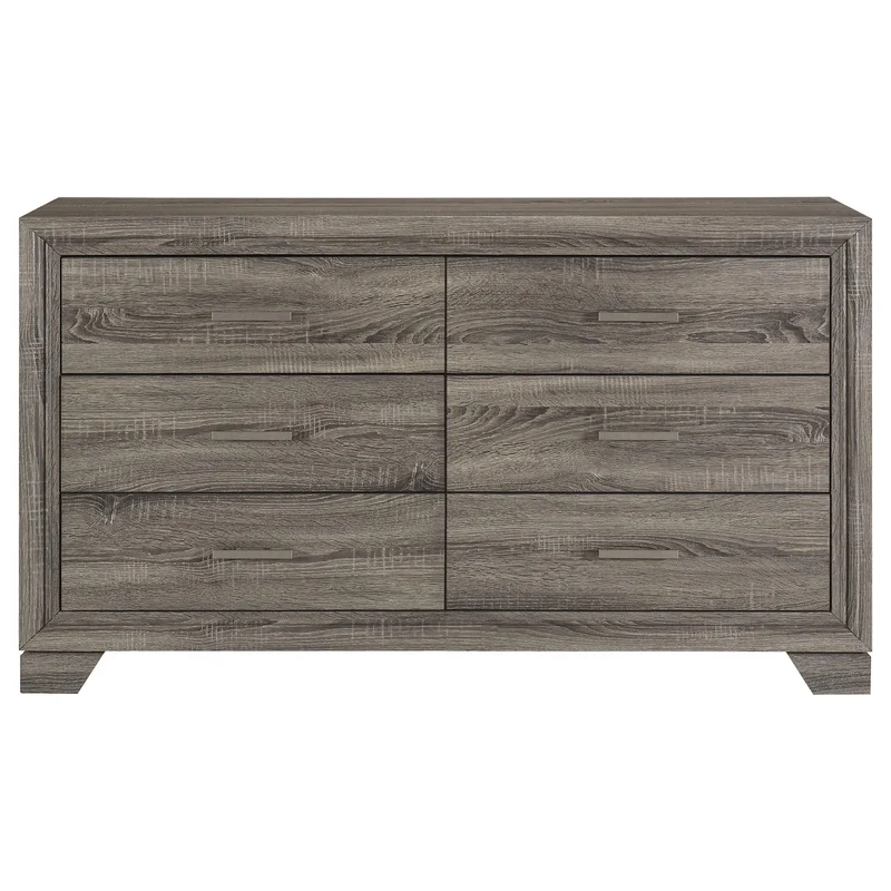 Coaster Furniture Wright 223343 6-Drawer Dresser Cabinet - Brown Oak