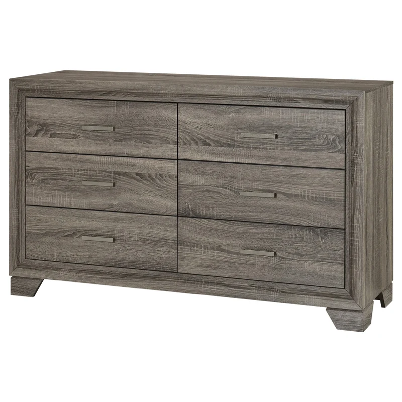 Coaster Furniture Wright 223343 6-Drawer Dresser Cabinet - Brown Oak