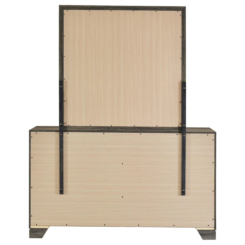 Coaster Furniture Wright 223343M 6-Drawer Dresser and Mirror - Brown Oak